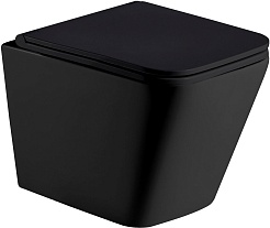 WeltWasser Унитаз подвесной Gelbach 004 GL-WT в комплекте с инсталляцией Amberg 350 ST с черной клавишей смыва – фотография-2